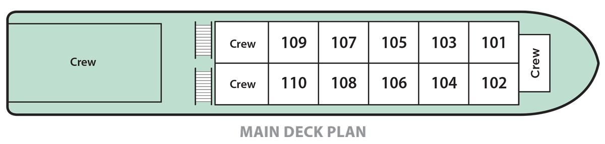 Pandaw RV Kindat Pandaw Deck Plans Main Deck.png